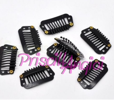 Clip para extensiones NEGRO 2.8x1.6cm - Haga un click en la imagen para cerrar